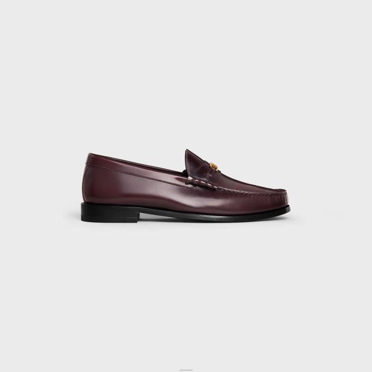 CELINE bordeaux luco triomphe loafer van gepolijst stierenleer 4TLH82067