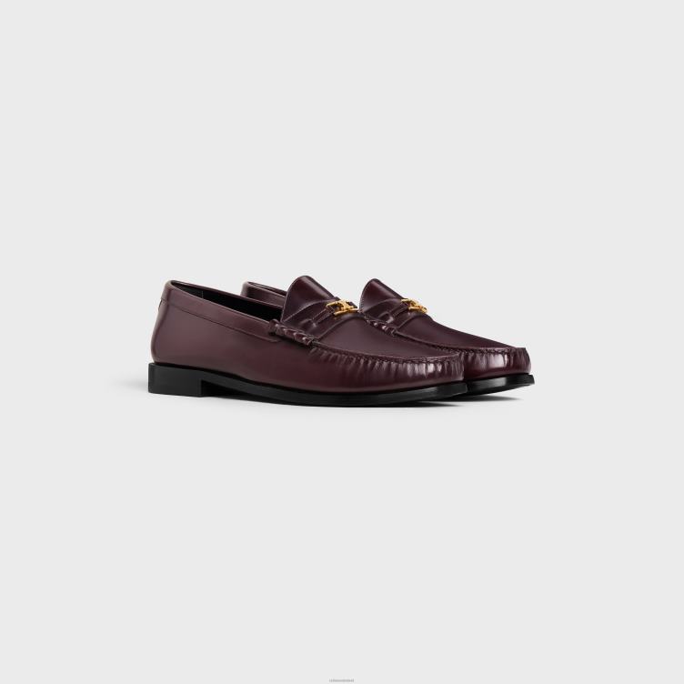 CELINE bordeaux luco triomphe loafer van gepolijst stierenleer 4TLH82067