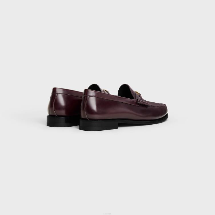 CELINE bordeaux luco triomphe loafer van gepolijst stierenleer 4TLH82067