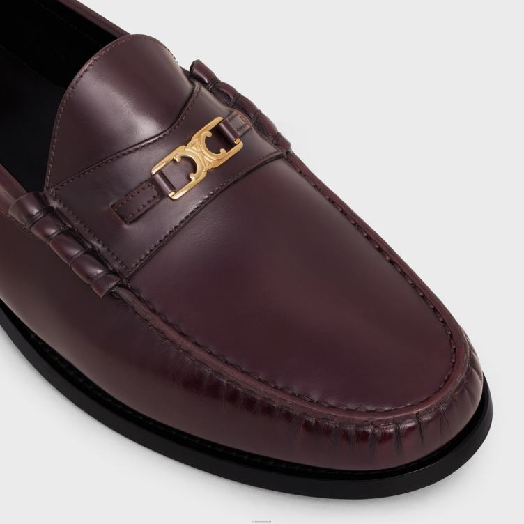 CELINE bordeaux luco triomphe loafer van gepolijst stierenleer 4TLH82067
