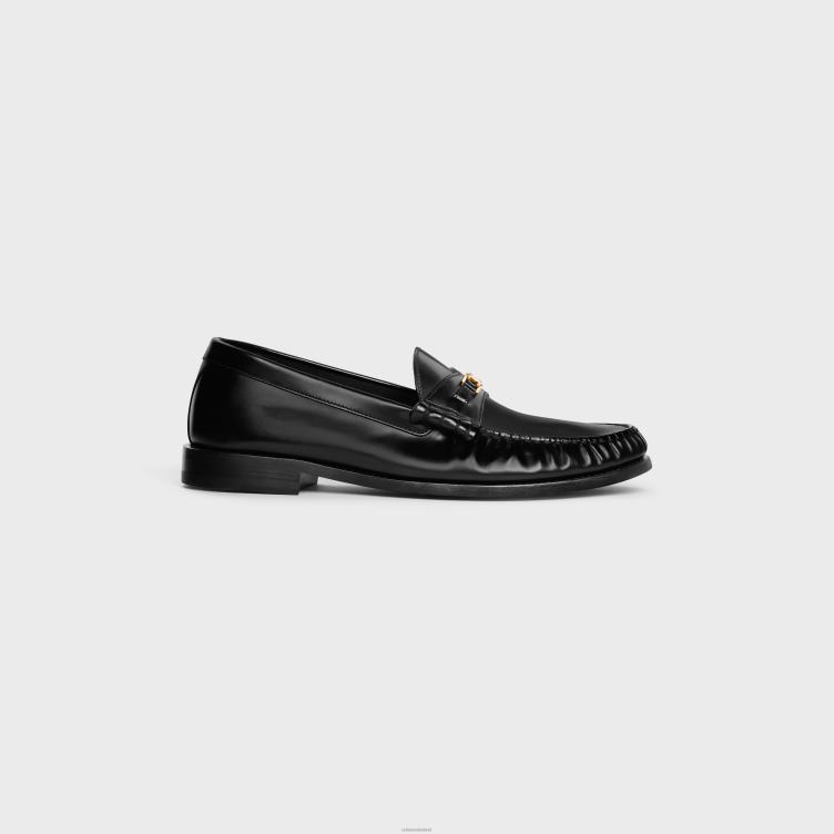 CELINE zwart luco triomphe loafer van gepolijst stierenleer 4TLH82066