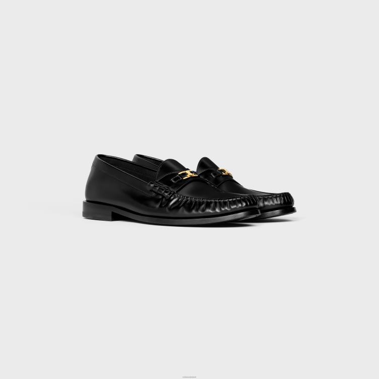 CELINE zwart luco triomphe loafer van gepolijst stierenleer 4TLH82066