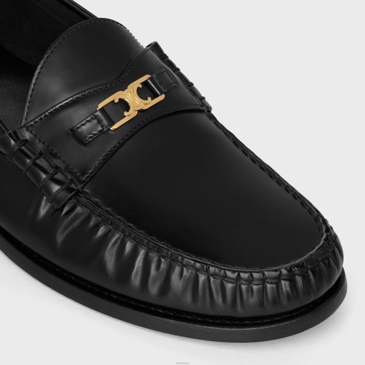 CELINE zwart luco triomphe loafer van gepolijst stierenleer 4TLH82066