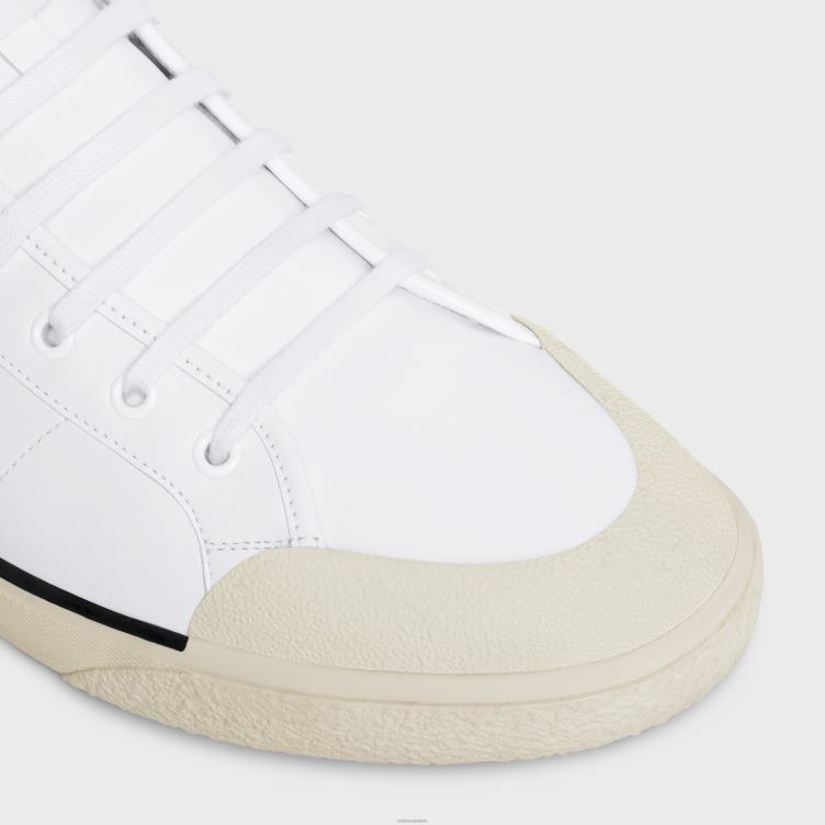 CELINE optisch wit as-02 middelhoge Alan-sneaker met veters van kalfsleer 4TLH82053