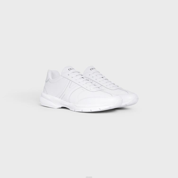 CELINE optisch wit runner cr-01 lage vetersneaker van kalfsleer 4TLH82030