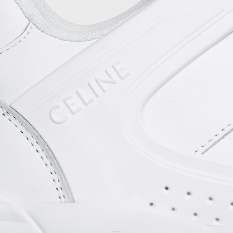 CELINE optisch wit trainer cr-07 lage vetersneaker van kalfsleer 4TLH82046