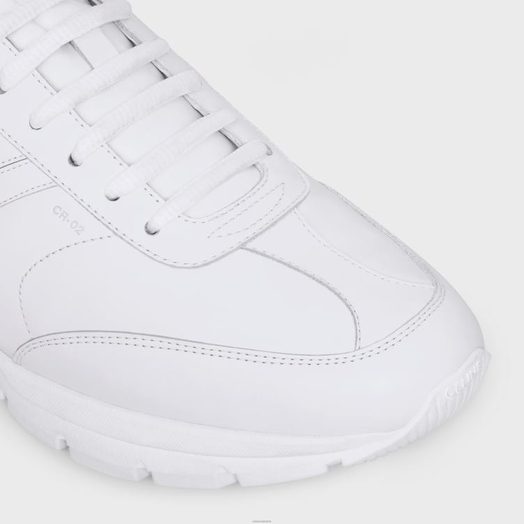 CELINE optisch wit/zwart runner cr-02 lage vetersneaker van kalfsleer 4TLH82029