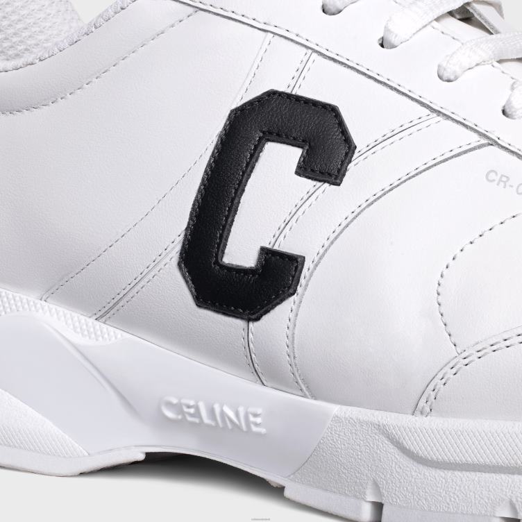 CELINE optisch wit/zwart runner cr-02 lage vetersneaker van kalfsleer 4TLH82029