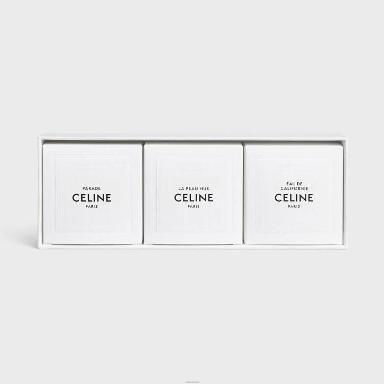 CELINE één kleur geparfumeerde zepen setparade, la peau nue, eau de californie 3x100g 4TLH81481