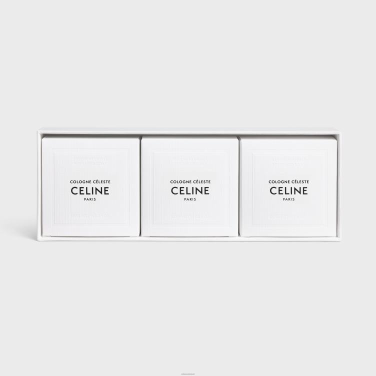 CELINE één kleur geparfumeerde zepensetcologne celeste 3x100g 4TLH81476