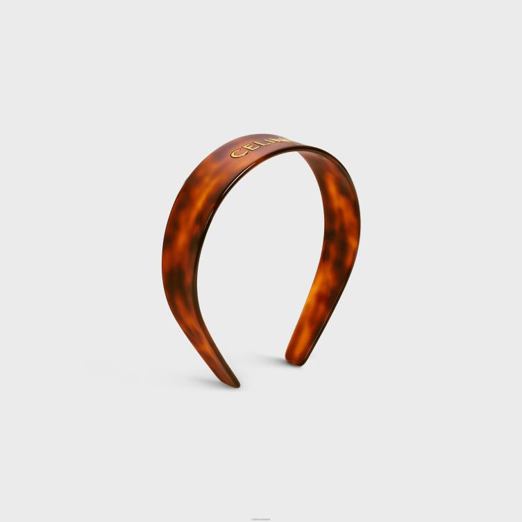 CELINE blond havana/goud haaraccessoires hoofdband van acetaat en staal 4TLH81248