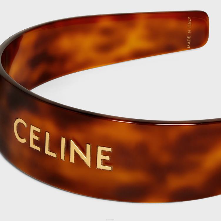 CELINE blond havana/goud haaraccessoires hoofdband van acetaat en staal 4TLH81248