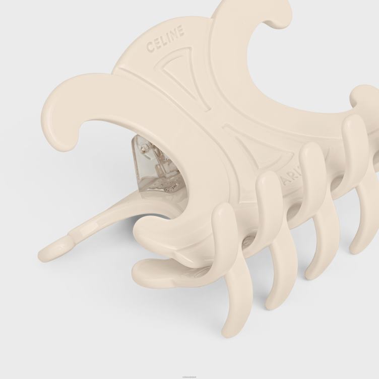 CELINE ivoor triomphe grote haarklauw in acetaat 4TLH81240