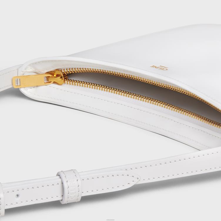 CELINE arctisch wit Middelgrote croquetas van glanzend kalfsleer 4TLH8297