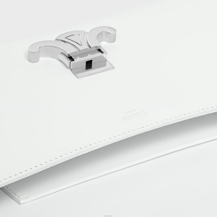 CELINE blanco de blanco Middelgrote lolatas van glanzend kalfsleer 4TLH817