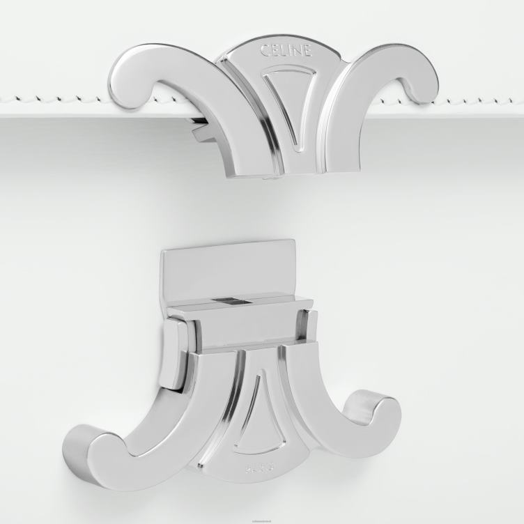 CELINE blanco de blanco Middelgrote lolatas van glanzend kalfsleer 4TLH817