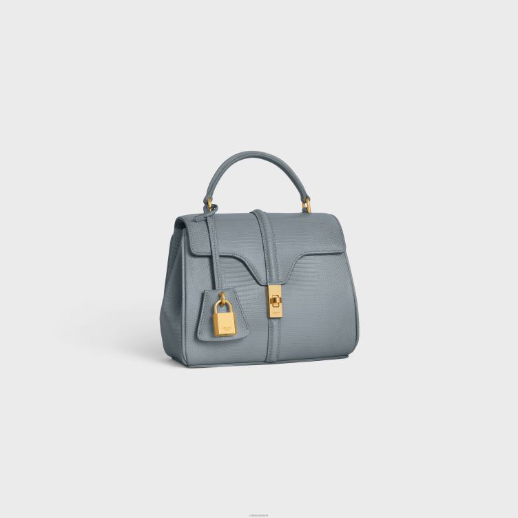 CELINE blauw grijs mini 16 in hagedis 4TLH8138