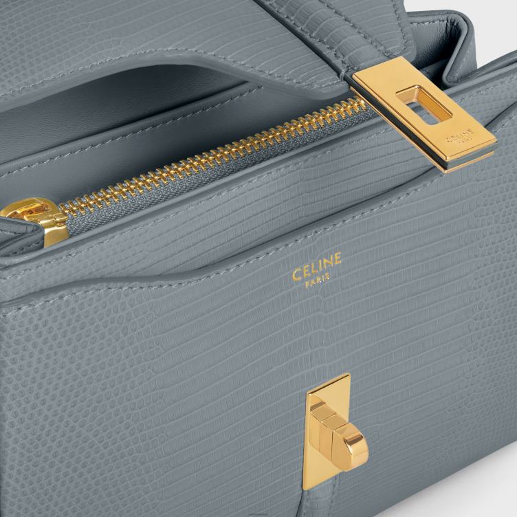 CELINE blauw grijs mini 16 in hagedis 4TLH8138