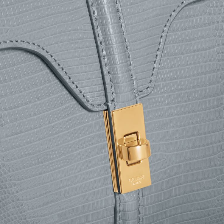 CELINE blauw grijs mini 16 in hagedis 4TLH8138