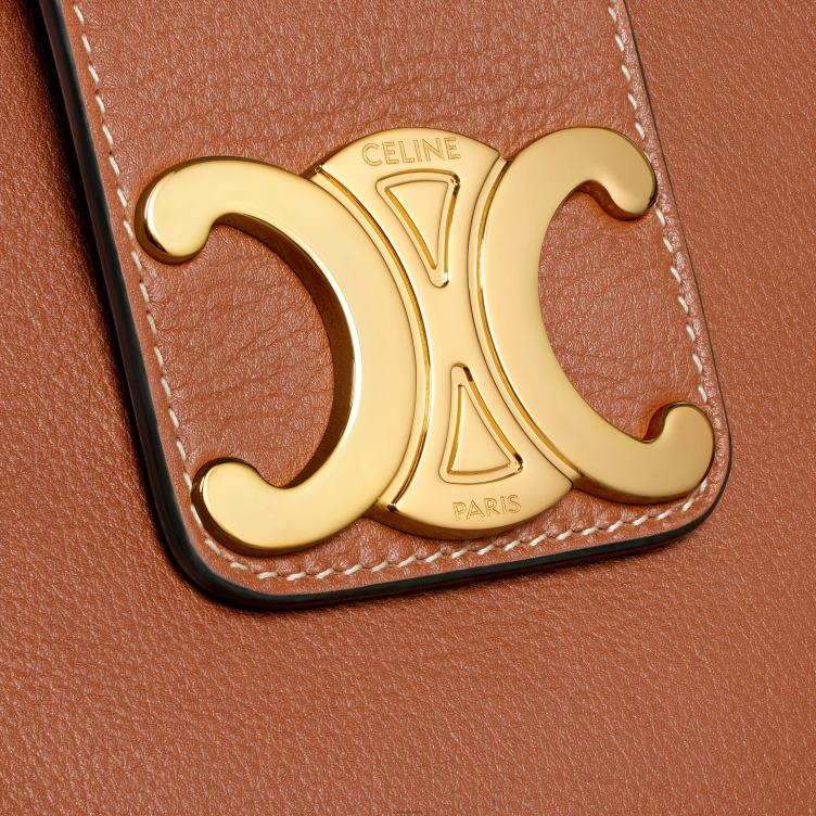 CELINE bruinen Middelgrote appolinetas van soepel kalfsleer 4TLH873
