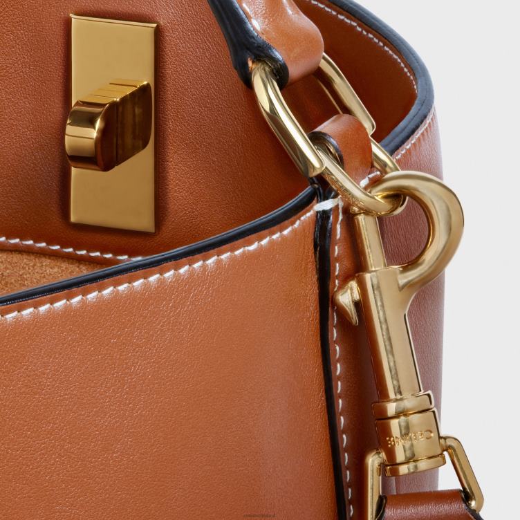 CELINE bruinen emmer 16 zak van glad kalfsleer 4TLH8146