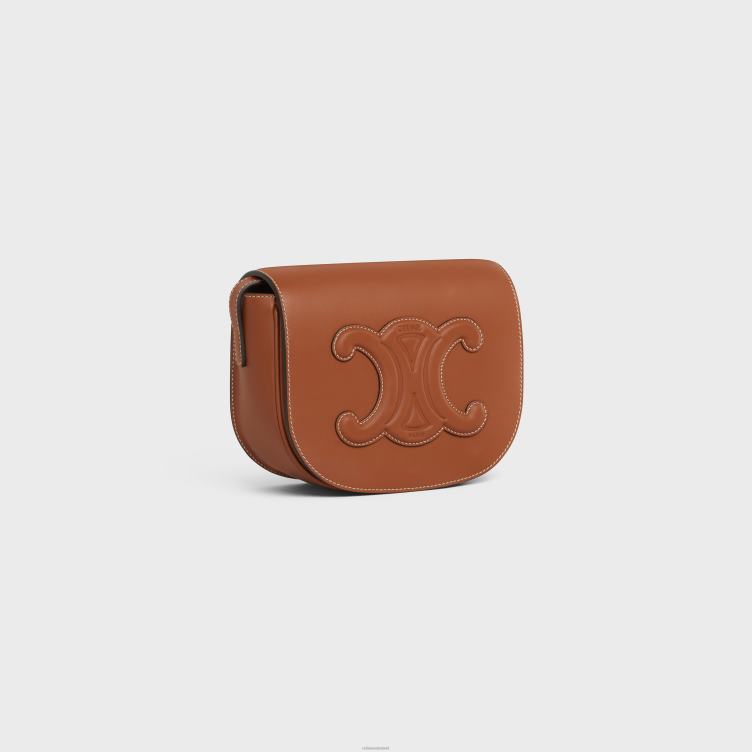 CELINE bruinen folco cuir triomphe van glad kalfsleer 4TLH8210