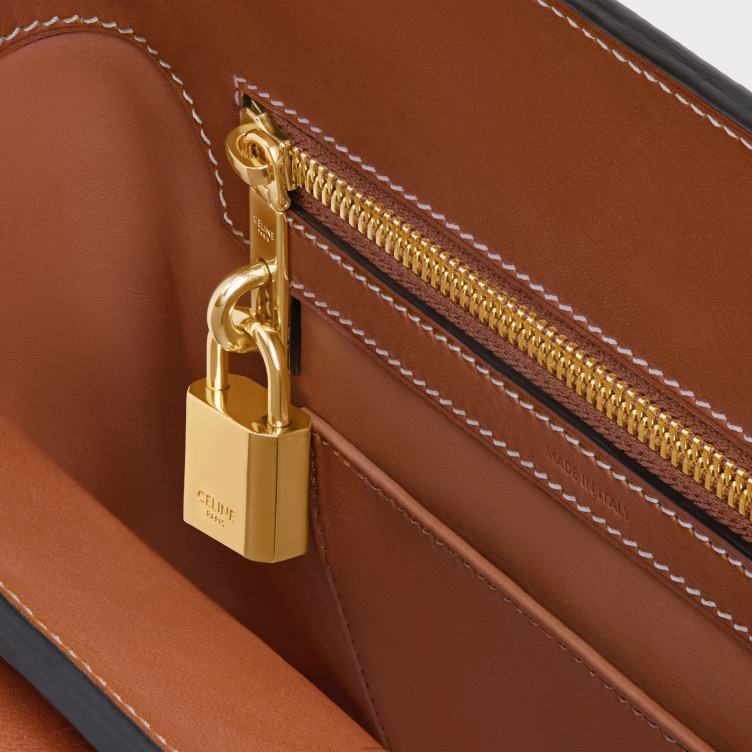 CELINE bruinen tiener conti tas van natuurlijk kalfsleer 4TLH8161