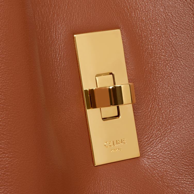 CELINE bruinen tieneremmer 16 van glad kalfsleer 4TLH8148