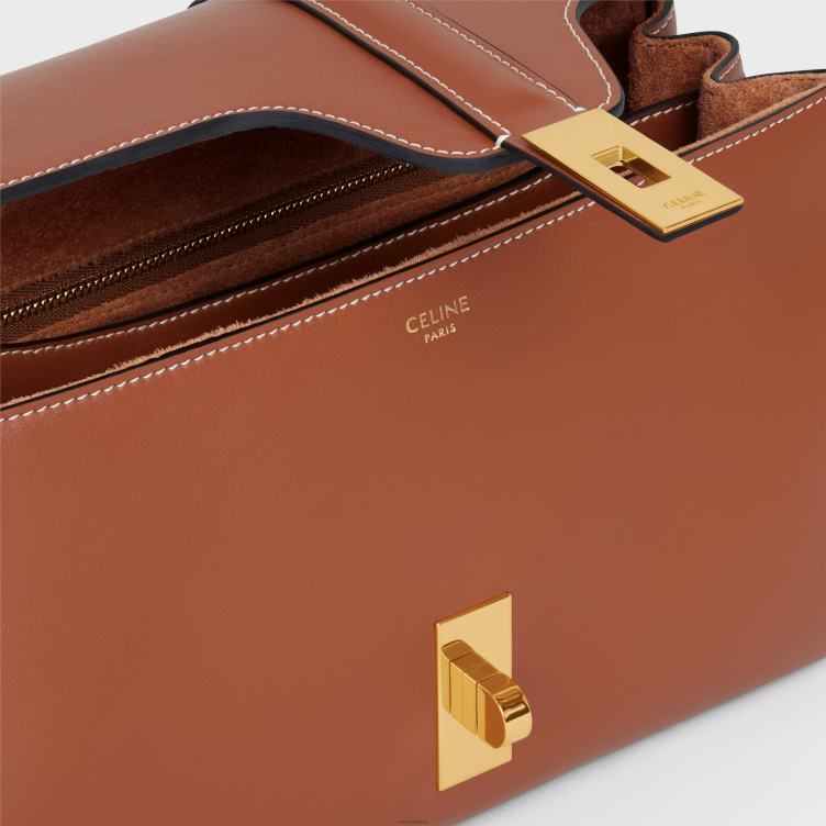 CELINE bruinen tienerzacht 16 van glad kalfsleer 4TLH8144