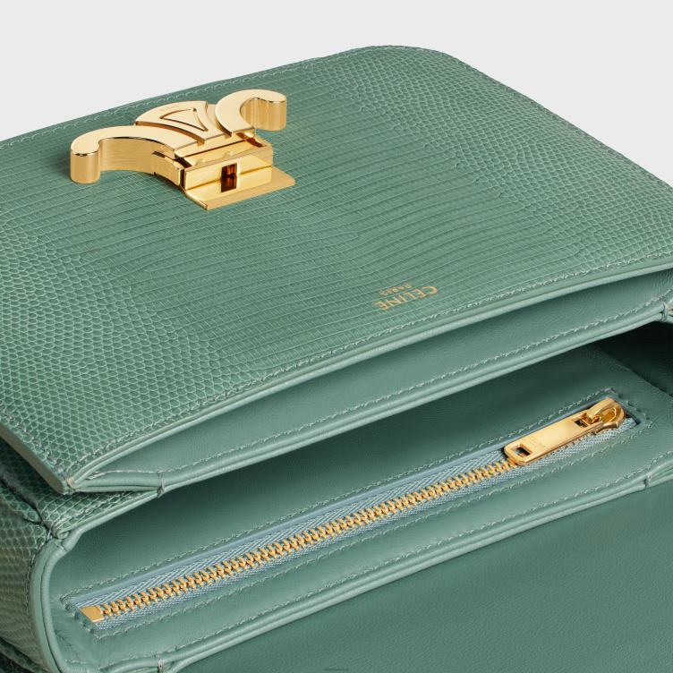 CELINE celadon tiener triomphe tas in hagedis 4TLH8115