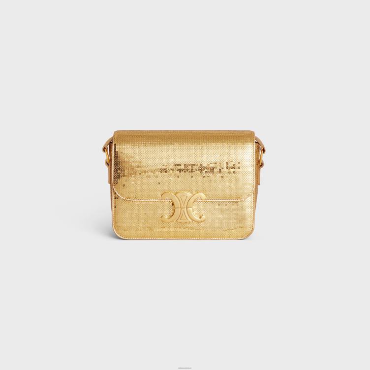 CELINE goud tiener triomphe tas van pailletten en kalfsleer 4TLH8103