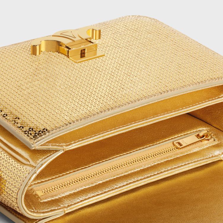 CELINE goud tiener triomphe tas van pailletten en kalfsleer 4TLH8103