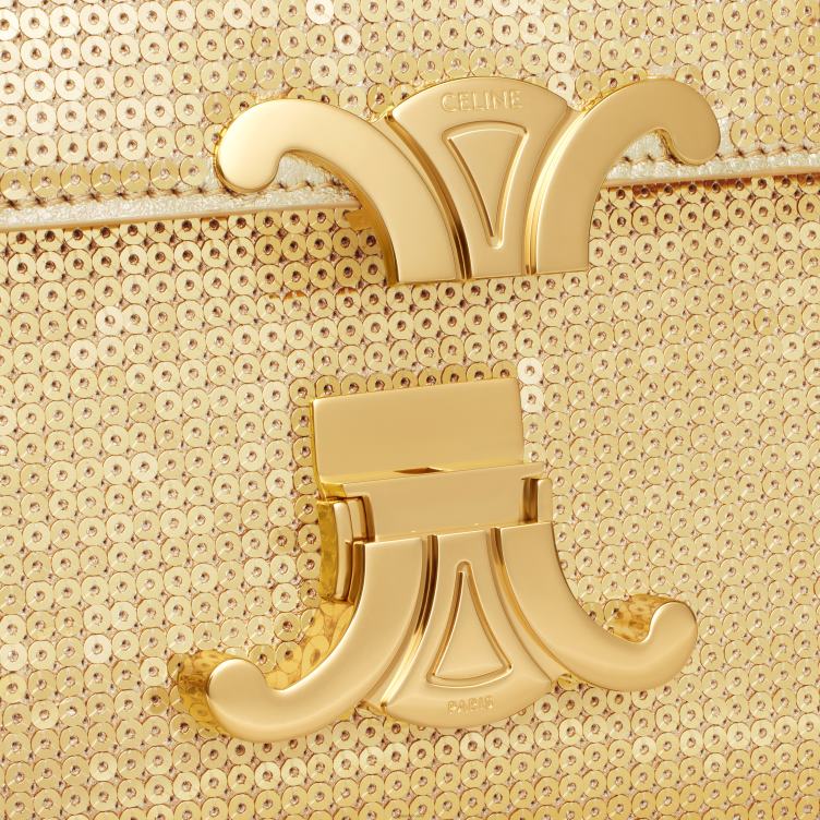 CELINE goud tiener triomphe tas van pailletten en kalfsleer 4TLH8103