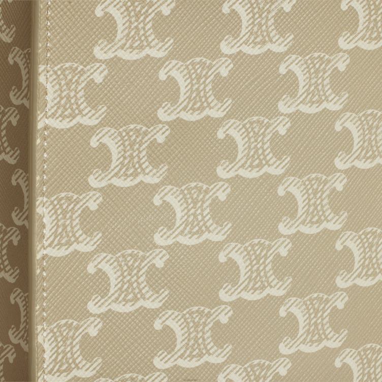 CELINE greg mini verticale caba's van triomphe canvas en kalfsleer 4TLH8240