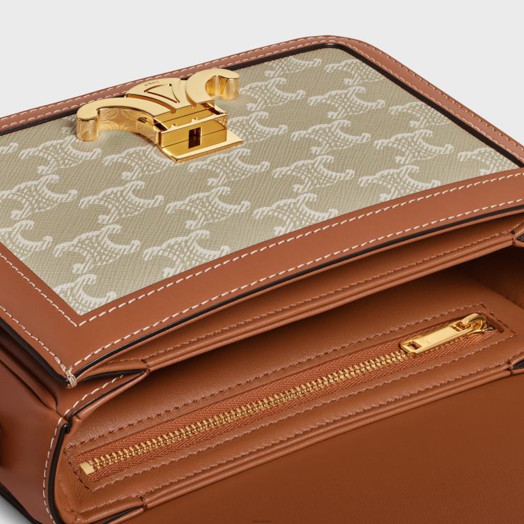 CELINE greg tiener triomphe tas van triomphe canvas en kalfsleer 4TLH8216