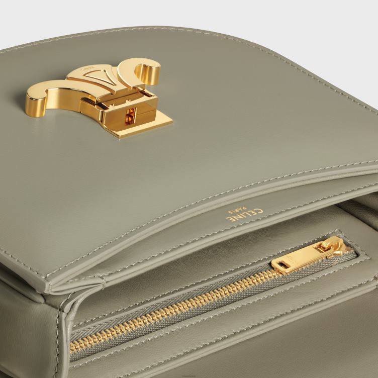 CELINE groene klei besace clea van glanzend kalfsleer 4TLH8173