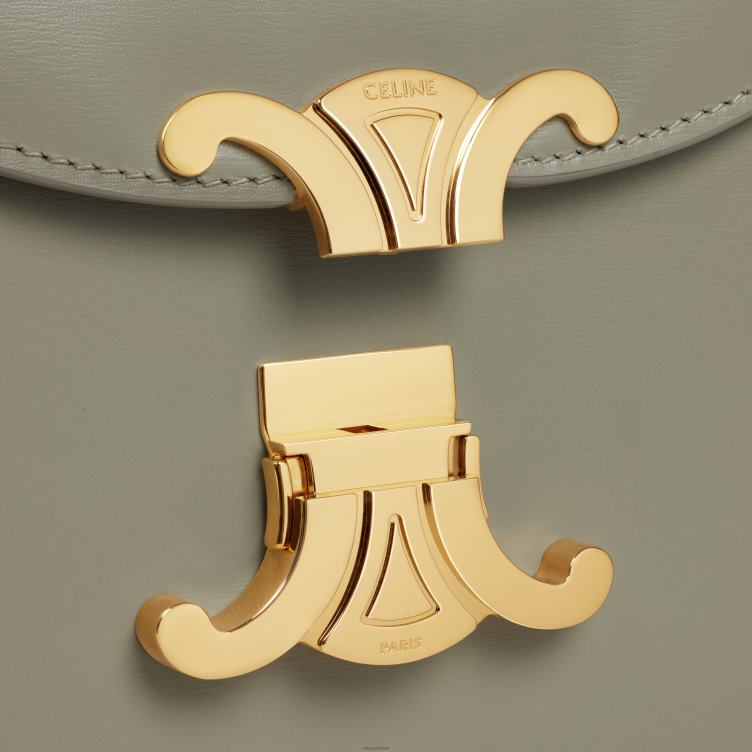 CELINE groene klei besace clea van glanzend kalfsleer 4TLH8173