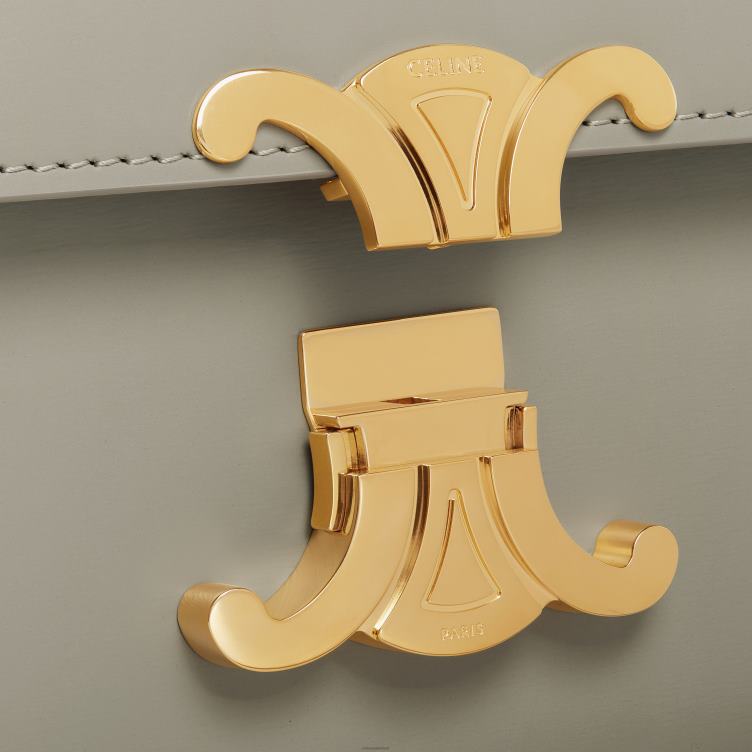 CELINE groene klei triomphe-tienertas van glanzend kalfsleer 4TLH8110