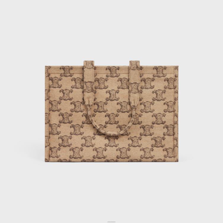 CELINE kameel grote cabas thais in textiel met triomphe 4TLH8243