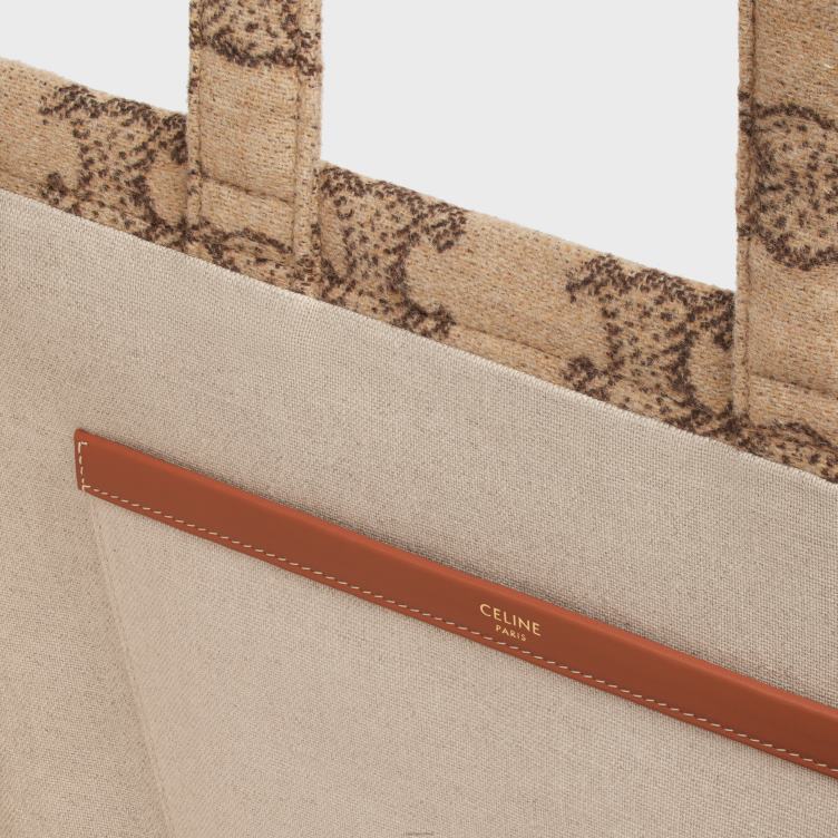 CELINE kameel grote cabas thais in textiel met triomphe 4TLH8243