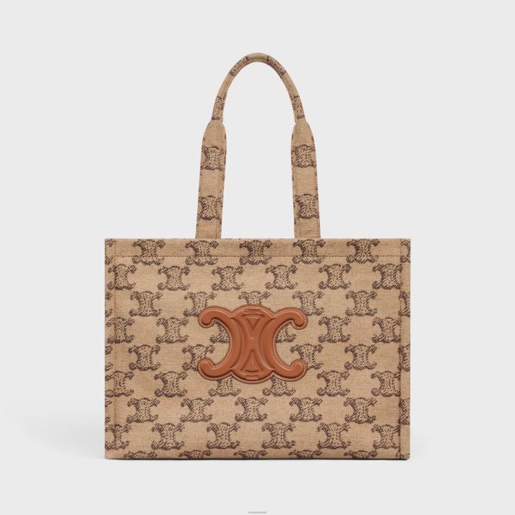 CELINE kameel grote cabas thais in textiel met triomphe 4TLH8243