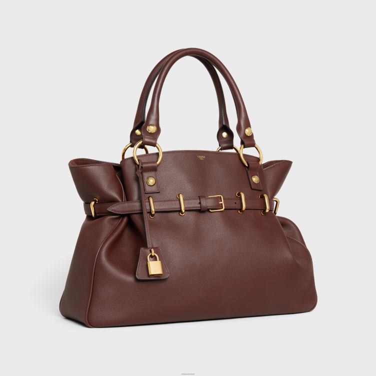 CELINE kastanje Medium anita-tas van soepel kalfsleer 4TLH8274