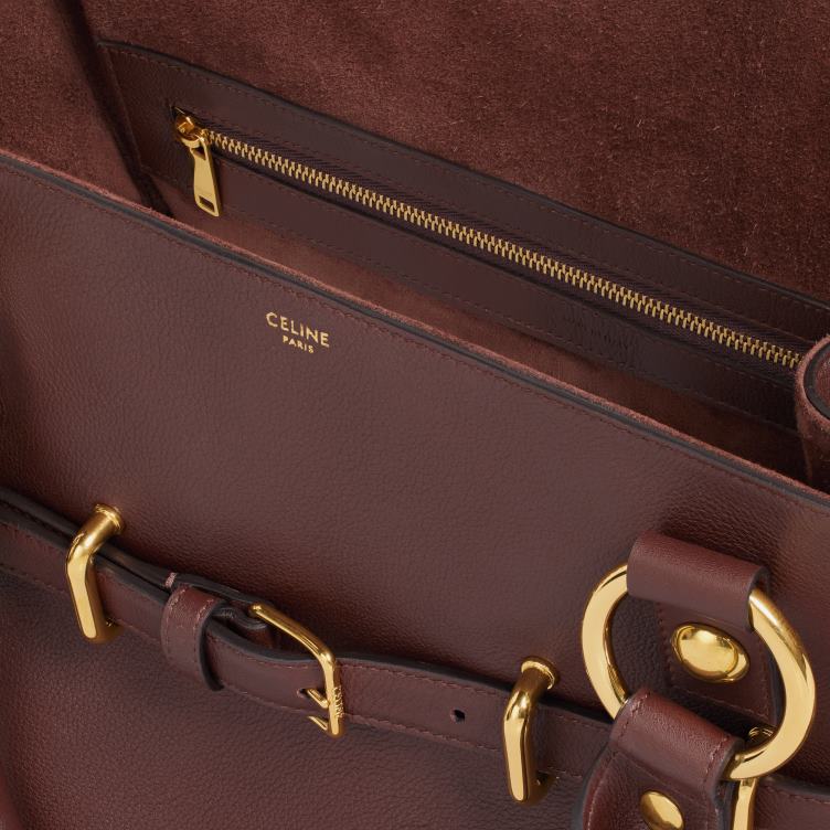 CELINE kastanje Medium anita-tas van soepel kalfsleer 4TLH8274