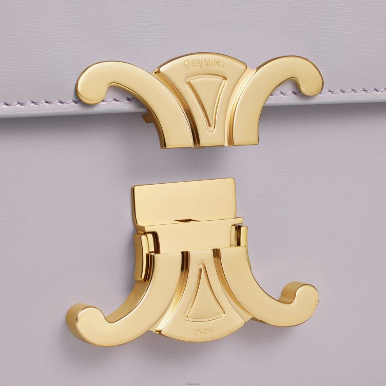 CELINE licht lila triomphe-tienertas van glanzend kalfsleer 4TLH8112