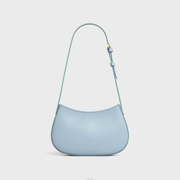 CELINE lichtblauw Middelgrote tilly-tas van glanzend kalfsleer 4TLH812