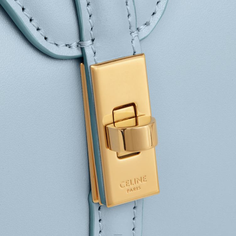 CELINE lichtblauw mini 16 van gesatineerd kalfsleer 4TLH866