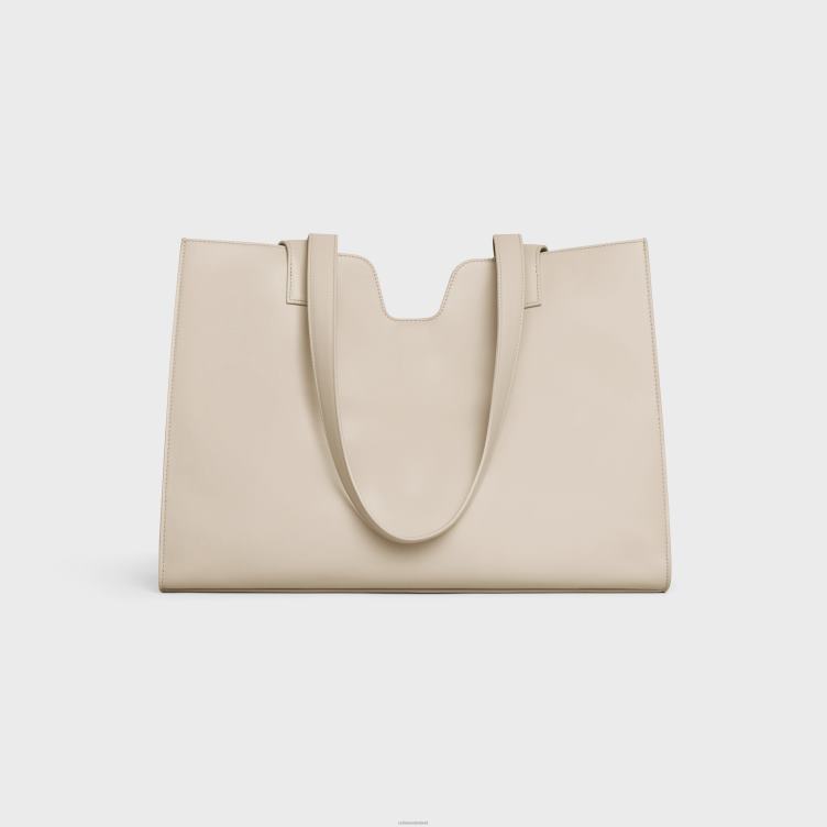 CELINE lichte steen cabas 16 van glad kalfsleer 4TLH871