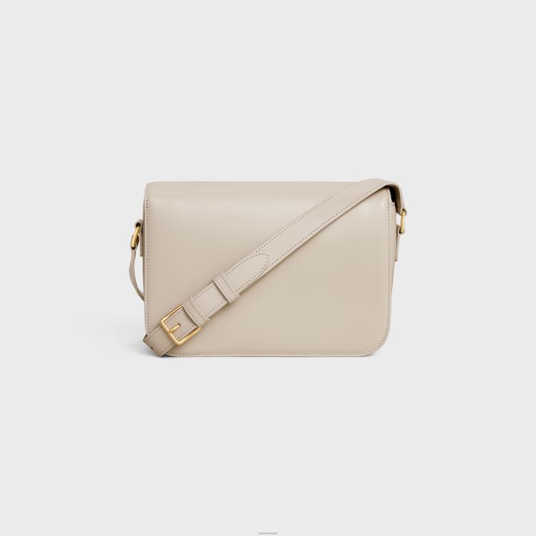 CELINE lichte steen klassieke triomphe tas van glanzend kalfsleer 4TLH844