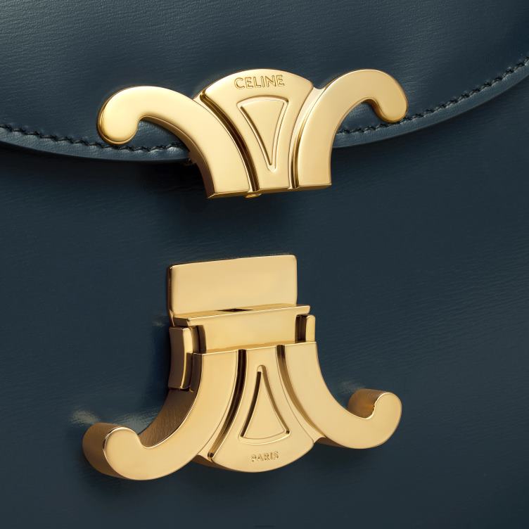 CELINE marineblauw besace clea van glanzend kalfsleer 4TLH8172