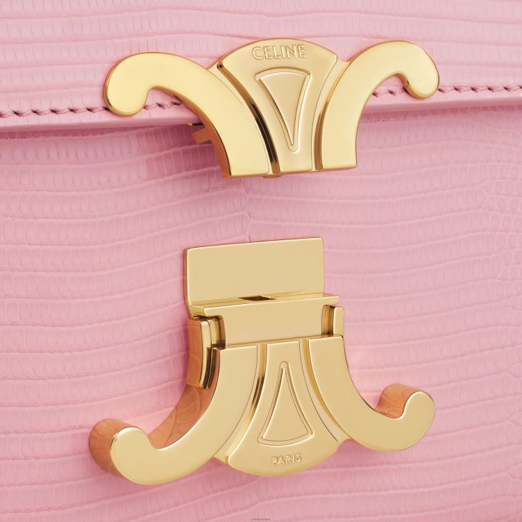 CELINE roos Schoudertas met ketting Claude in hagedis 4TLH850